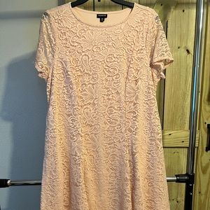 BNWT Torrid Peachy Pink Skater Dress Size 00